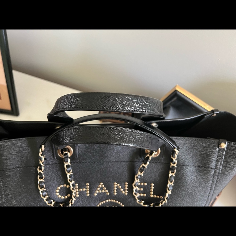 Chanel deauville tote large caviar - Picture 12 of 16